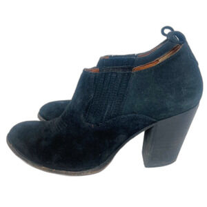 Frye Ilana Shootie Black Suede Bootie Ankle Boot Western Boho Size 10